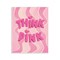 Stupell Industries Think Pink Wavy Pattern Wall Plaque Art Design by Nataly White